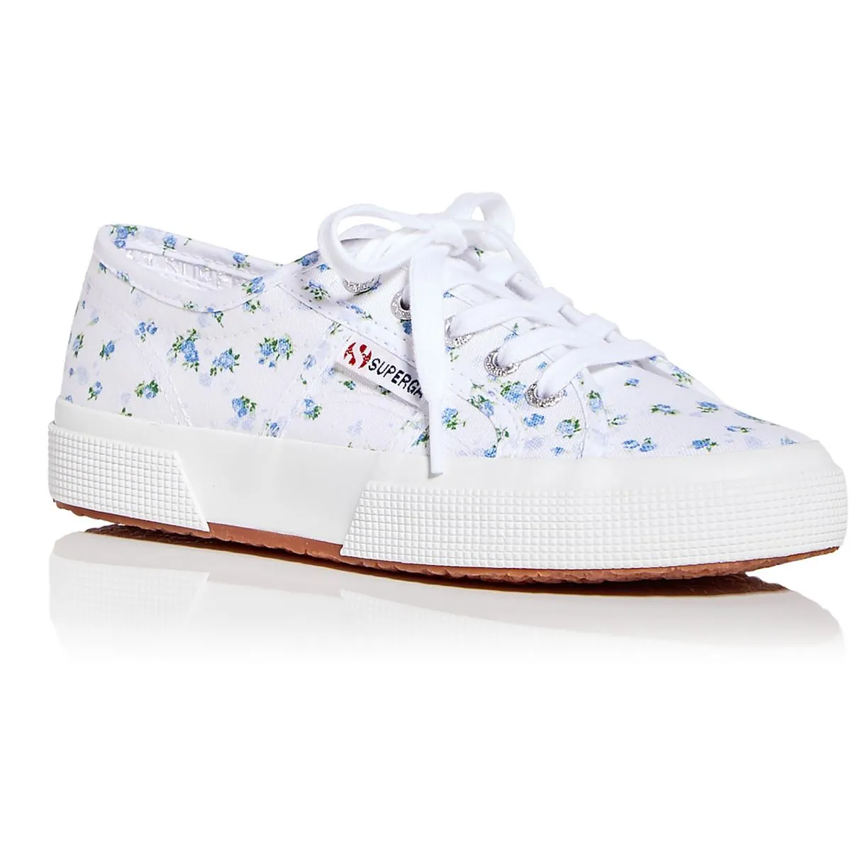 2750 Flower Print Womens Canvas Lace Up Casual And Fashion Sneakers