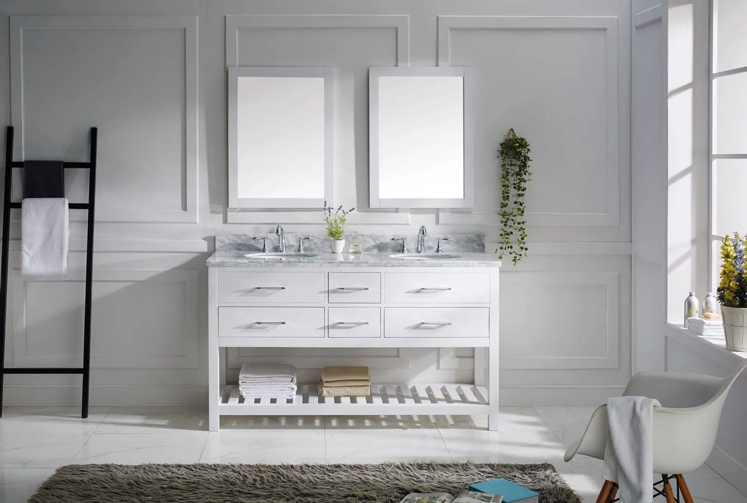 60 Double Bathroom Vanity