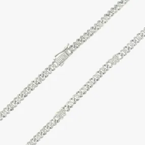 6mm Iced Butterfly Diamond Prong Cuban