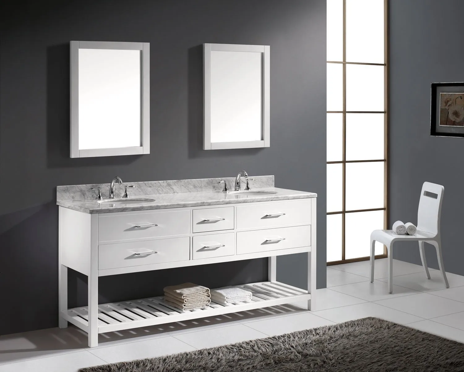 72 Double Bathroom Vanity