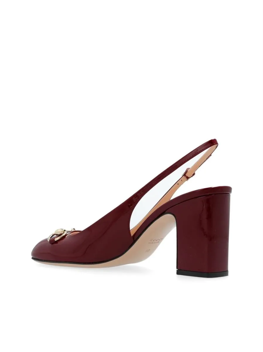 75MM HORSEBIT SLINGBACK PUMPS