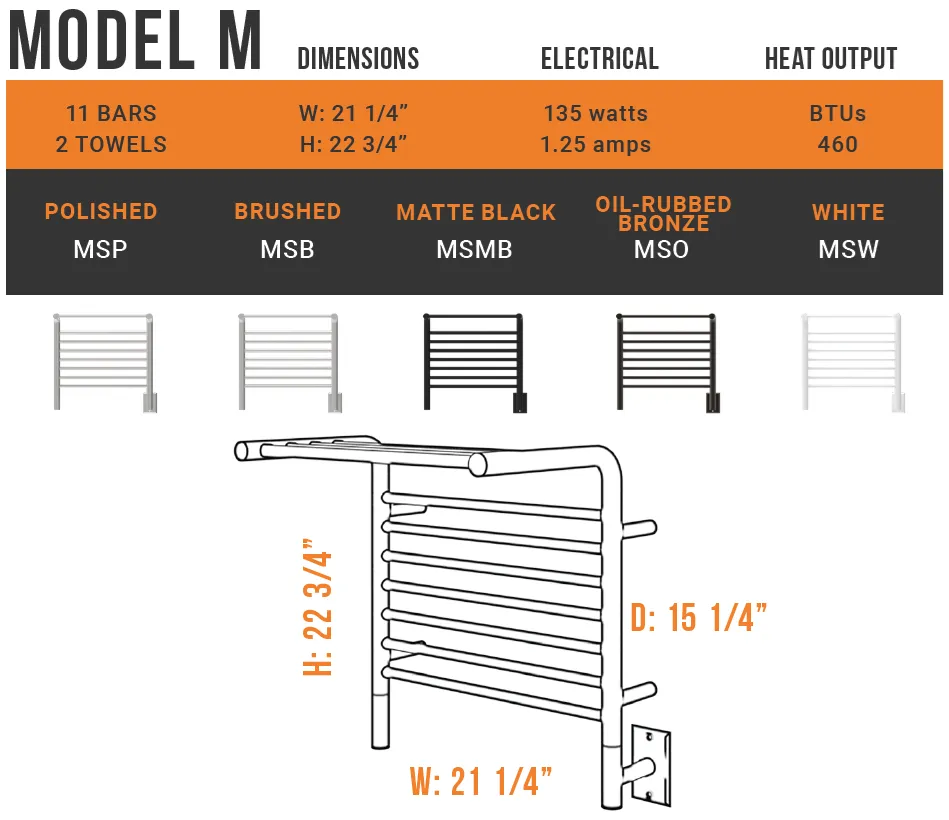 Amba - Jeeves Collection - Model M Shelf Towel Warmer