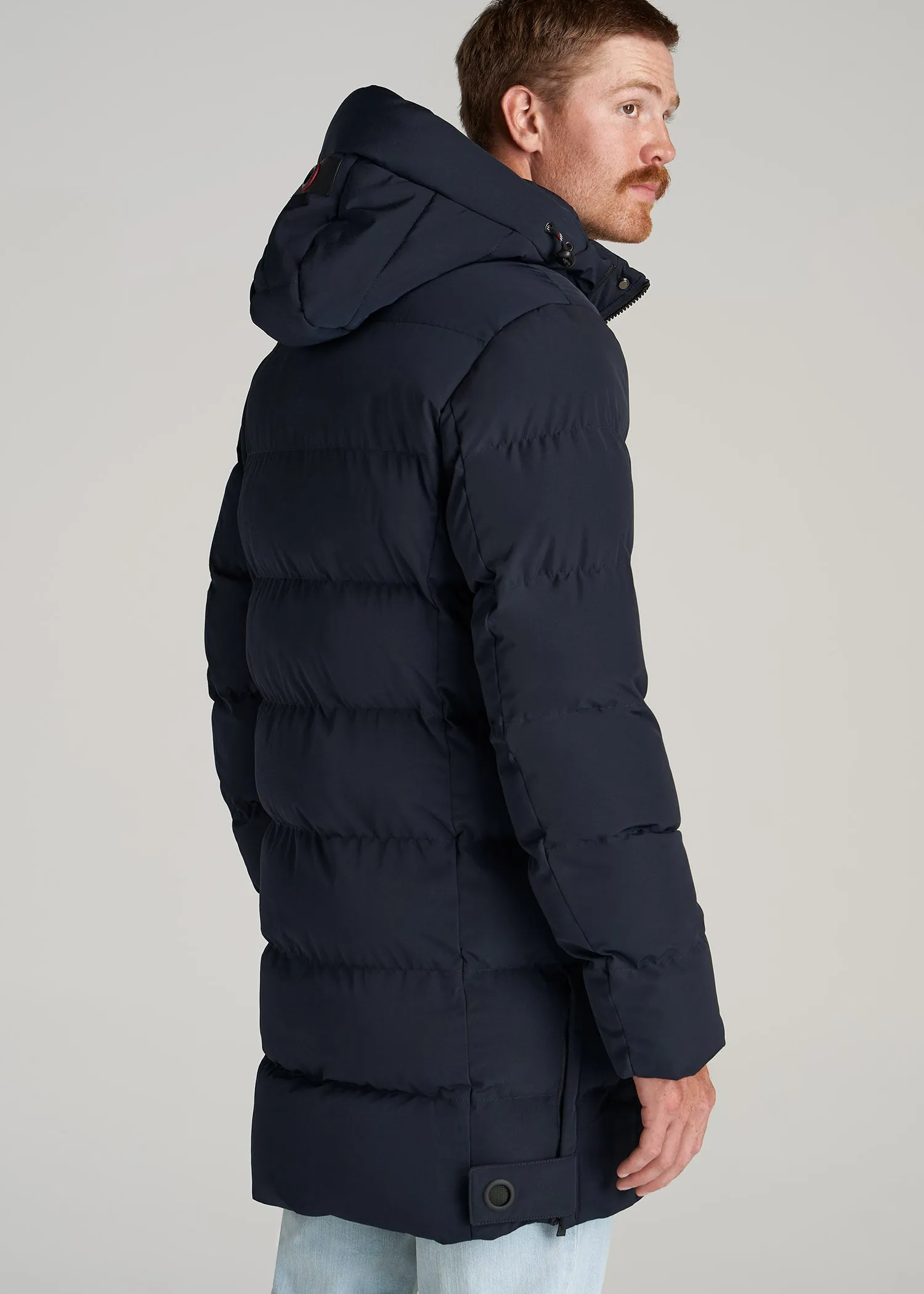 American Tall X Point Zero Long Quilted Men's Tall Parka in Navy