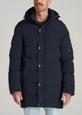 American Tall X Point Zero Long Quilted Men's Tall Parka in Navy