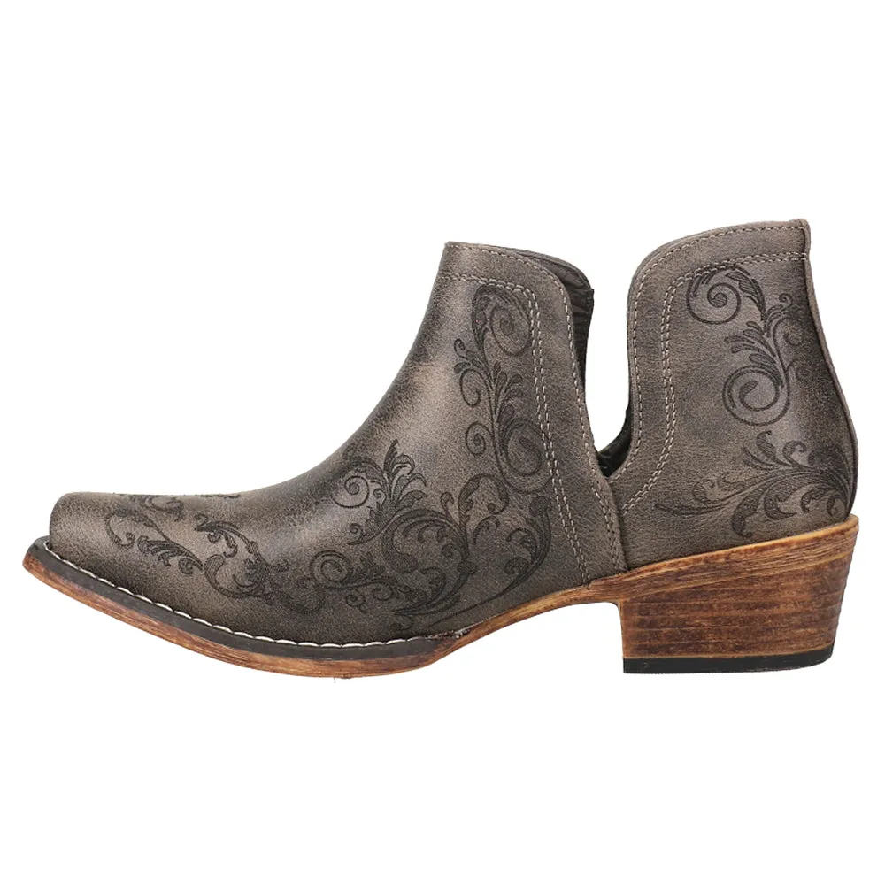 Ava Paisley Embossed Snip Toe Cowboy Booties