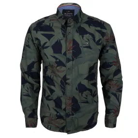 Bajieli Floral Styled Long Sleeve Green Shirt