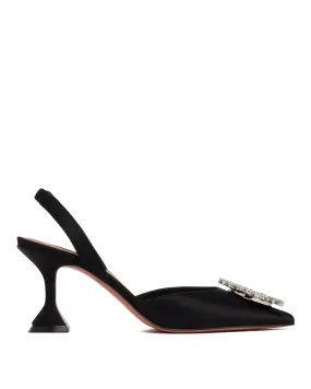 Begum Black Slingback Pumps