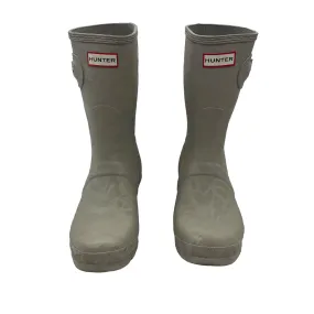 BEIGE HUNTER BOOTS RAIN, Size 10