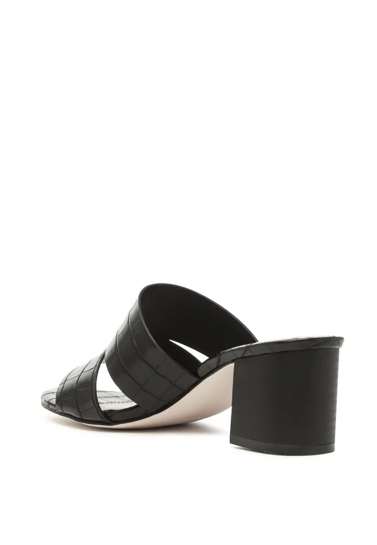 belen croc print slip-on sandals