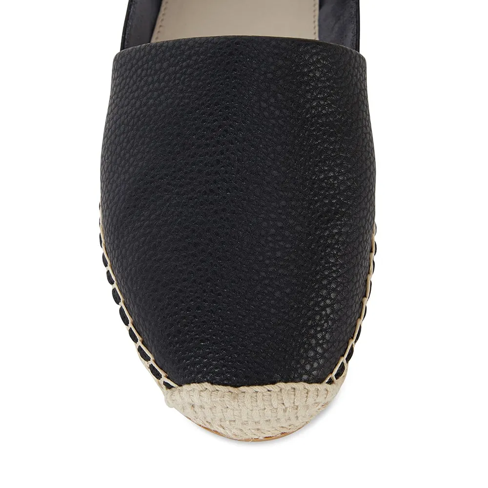 Bella Loafer in Black Fabric