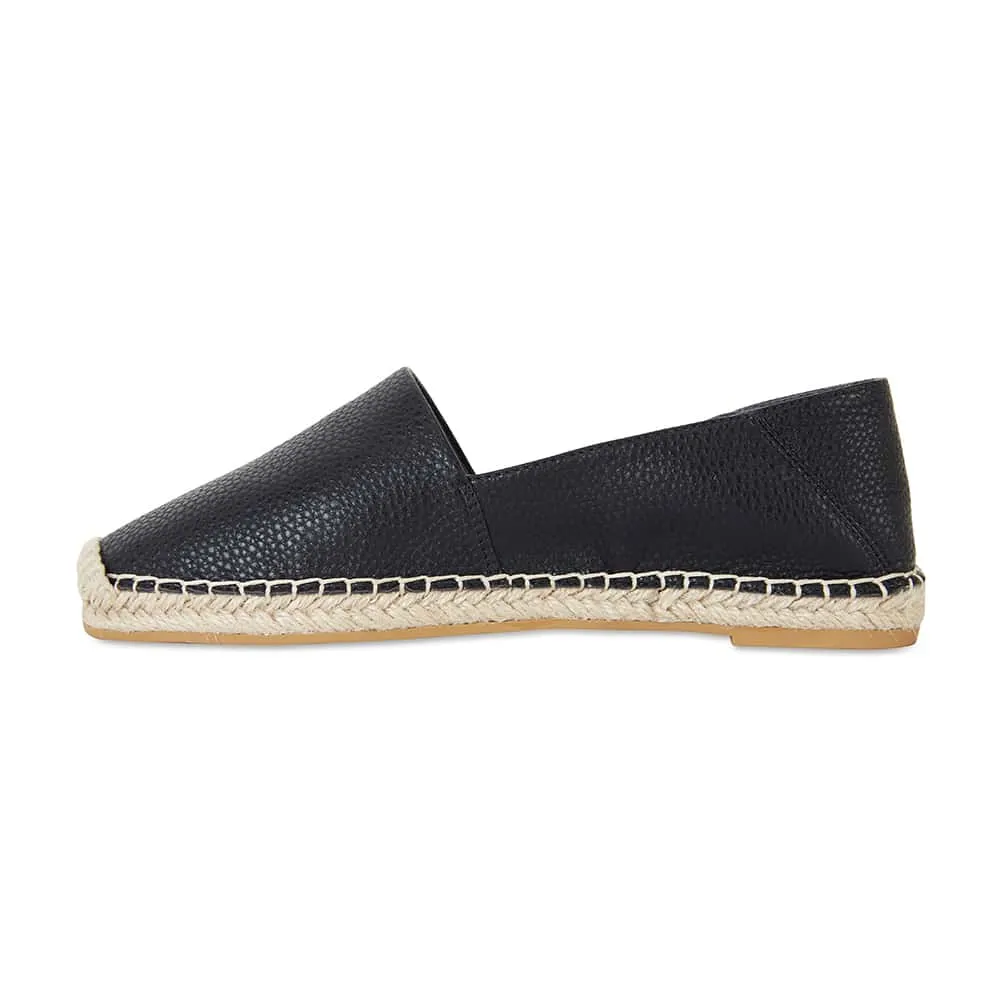 Bella Loafer in Black Fabric