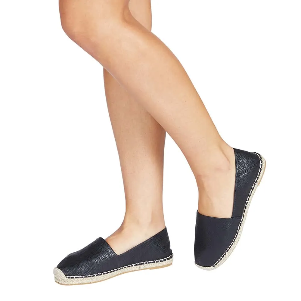 Bella Loafer in Black Fabric