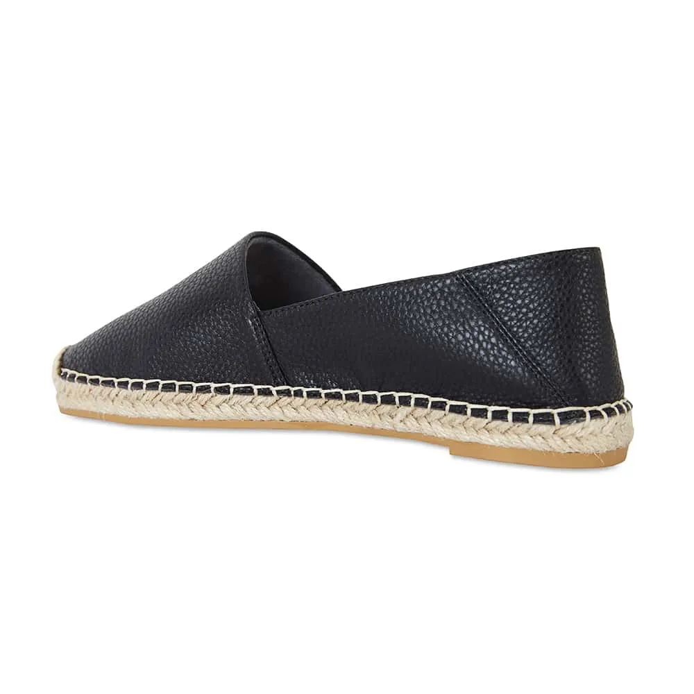 Bella Loafer in Black Fabric