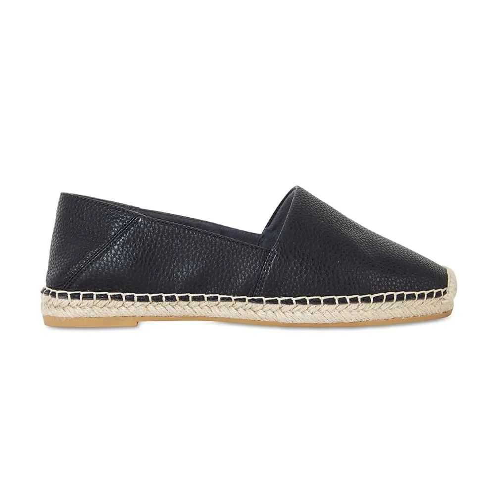 Bella Loafer in Black Fabric