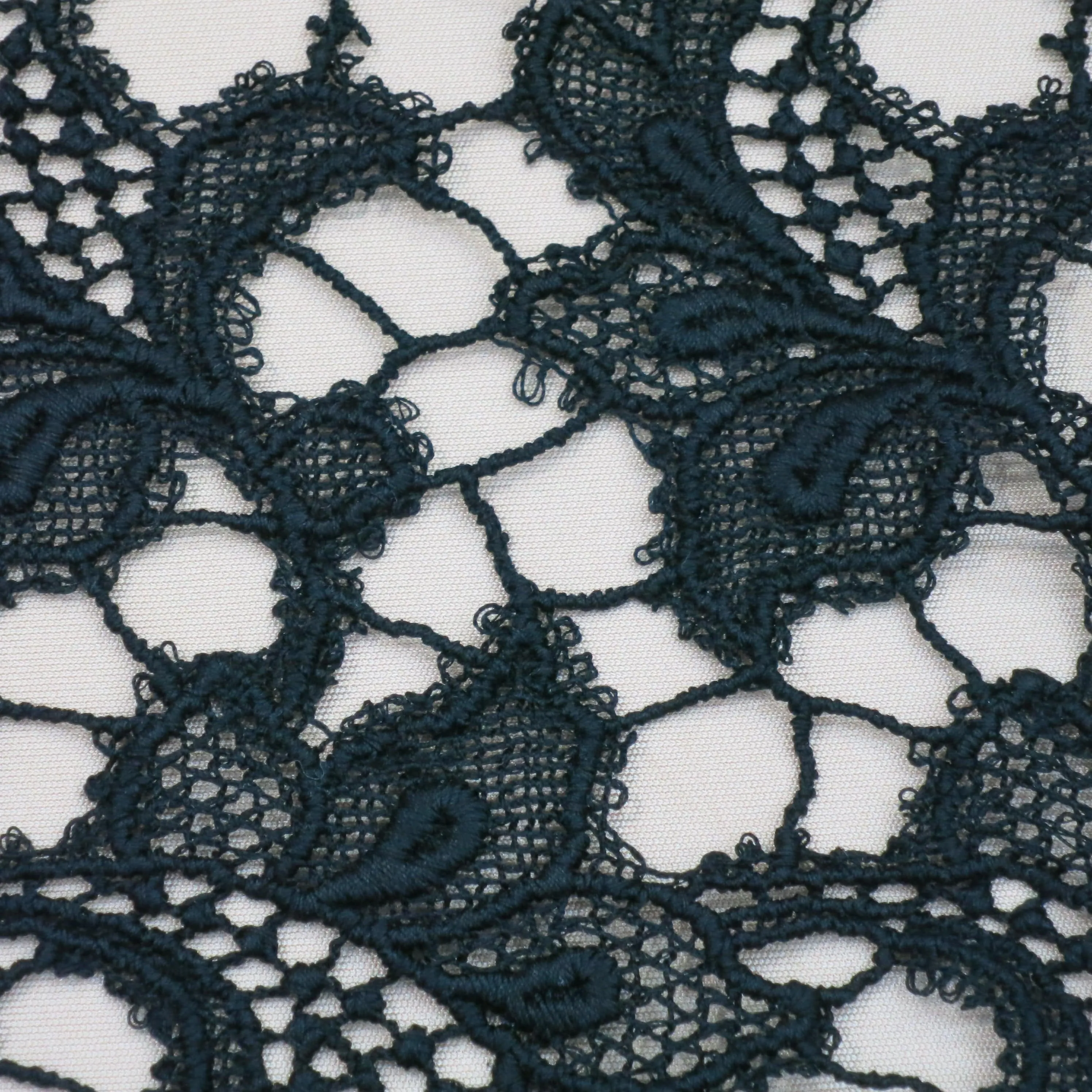 Black Floral Guipire French Guipure Lace