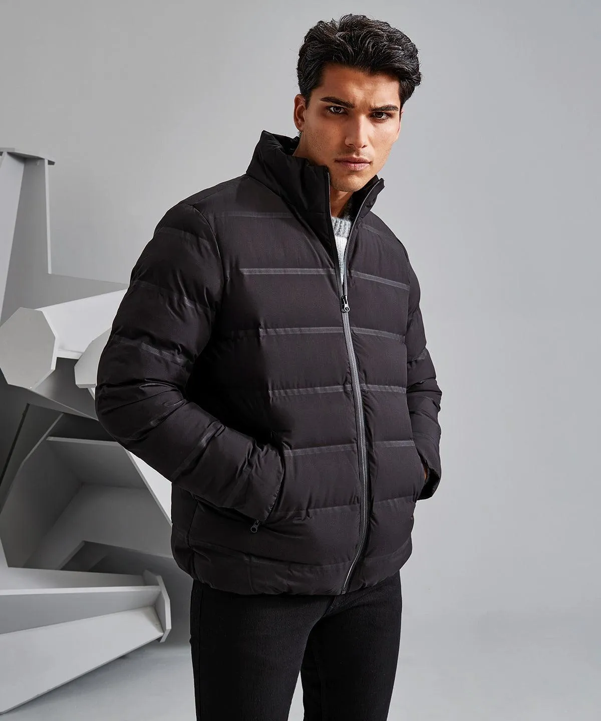 Black - Welded padded jacket