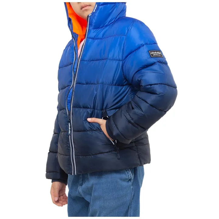 Blue Rokka Rolla Heavyweight Bubble Coat Fleece Inner Puffer Jacket 13149