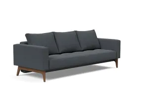 Cassius Quilt Dark Wood Sofa Bed