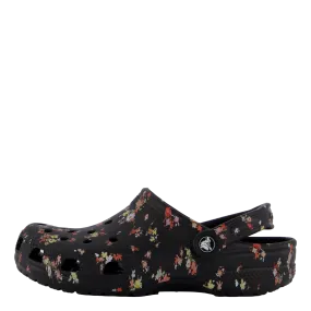 Classic Ditsy Floral Clog Black