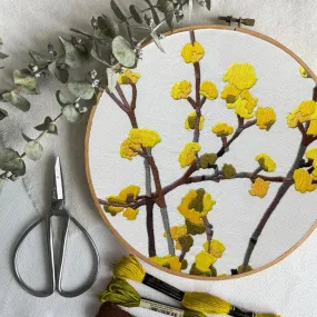 Cornelia Cherry Dogwood Embroidery Kit - Kate Wyatt Fine Art