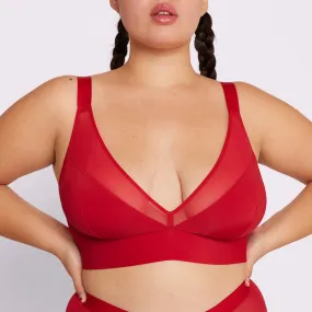 Dream Mesh Plunge Bralette | Ultra-Soft Re:Play | Archive (Red Velvet)