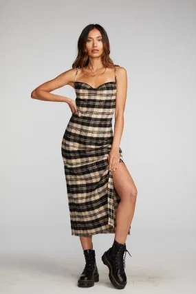 Flannel Midi Slip Dress