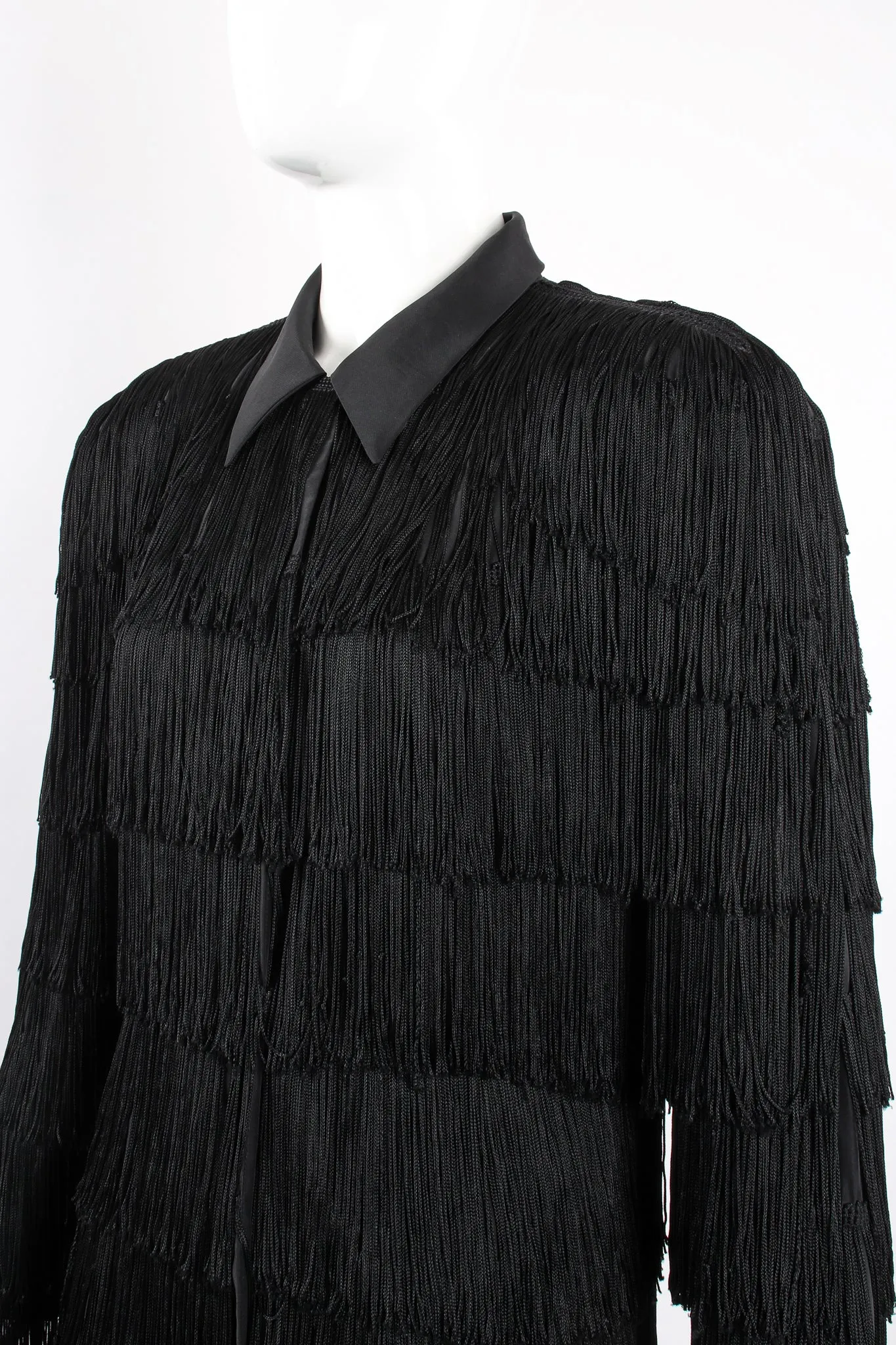 Fringed Shimmy Shirt Dress