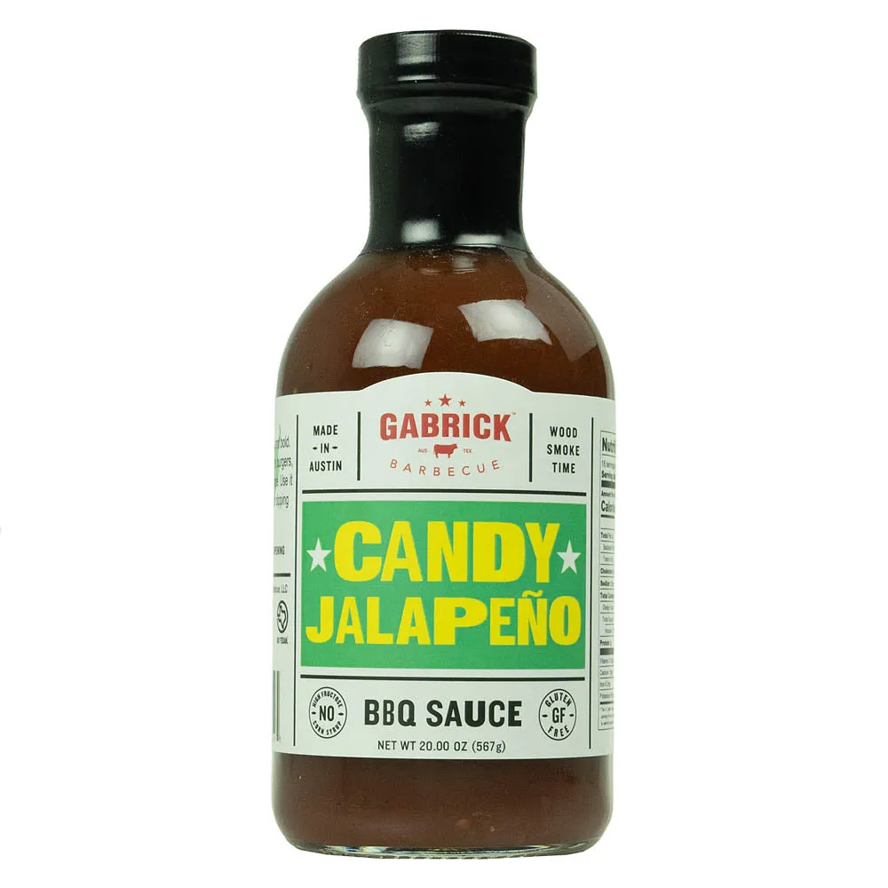 Gabrick Candy Jalapeno Barbeque Sauce Sweet Flavor Made With Real Jalapenos 20oz