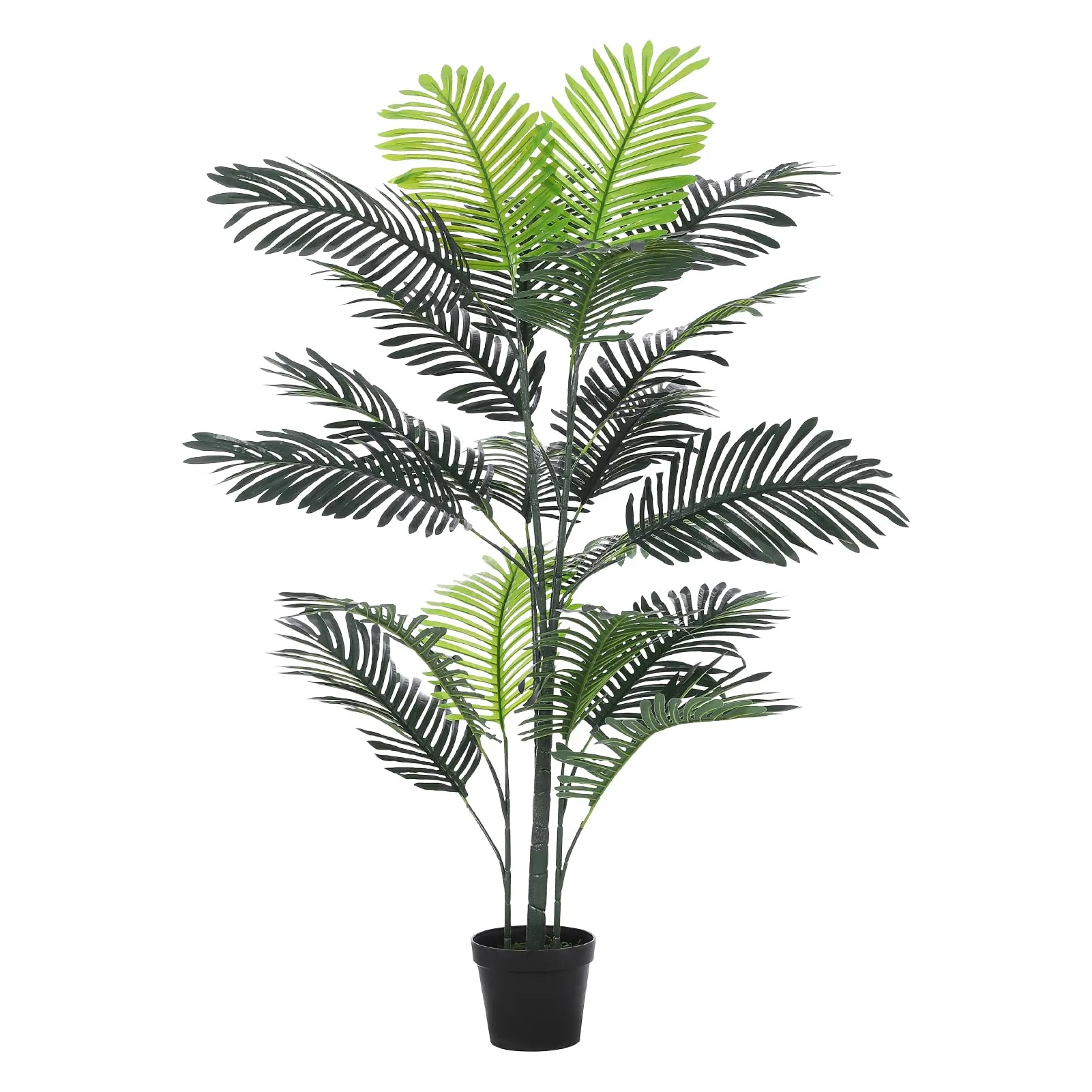 GARVEE 4FT Artificial Areca Palm Plant Fake Palm Tree, Home Decor Indoor Outdoor Artificial Areca Tall Palm Tree Potted Plant for Home Office Housewarming Gift