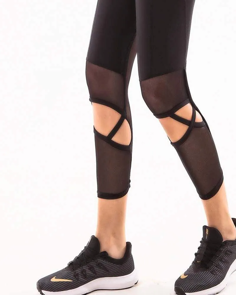 Icon Mesh Detail 7/8 Leggings With Workout Top Set