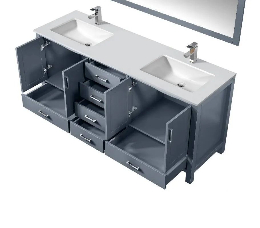 Jacques Modern Dark Grey 72 Double Sink Vanity | LJ342272DBWQ000