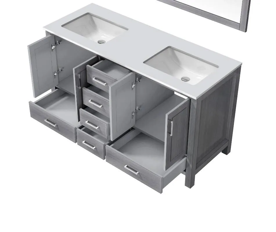 Jacques Modern Distressed Grey 60 Double Sink Vanity | LJ342260DDWQ000