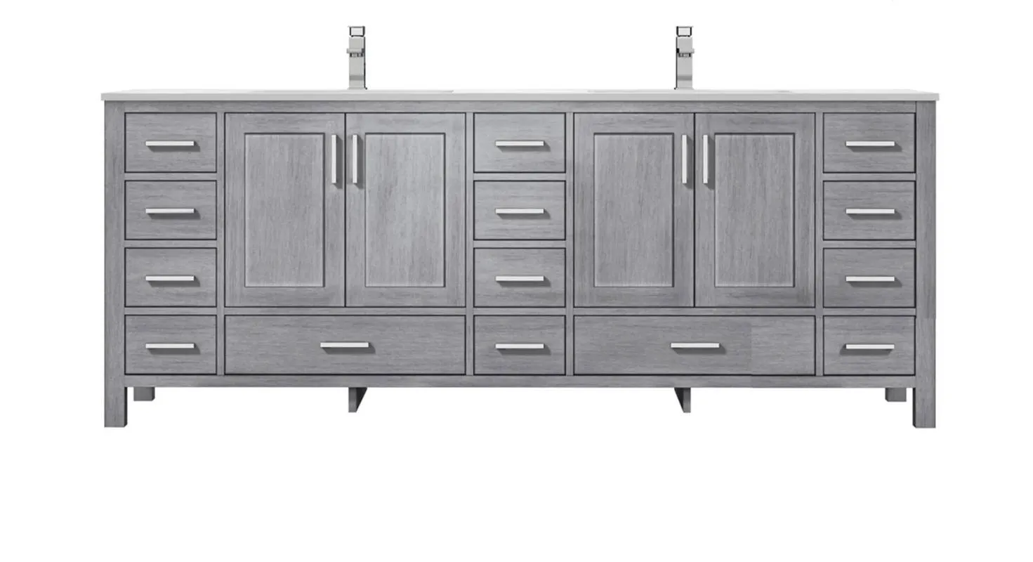 Jacques Modern Distressed Grey 84 Double Sink Vanity | LJ342284DDWQ000