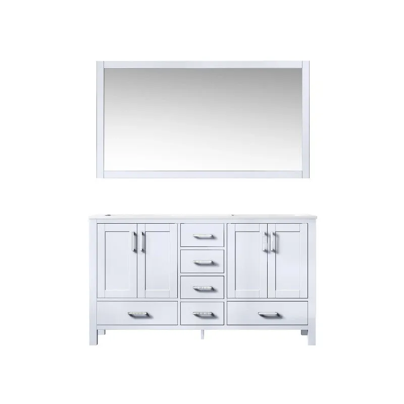 Jacques Modern White 60 Double Sink Vanity Set | LJ342260DAWQM58F