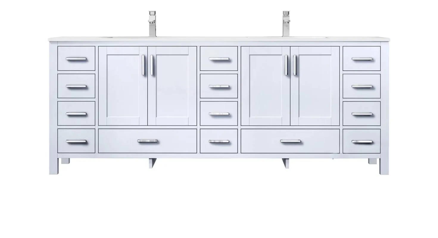 Jacques Modern White 84 Double Sink Vanity | LJ342284DAWQ000