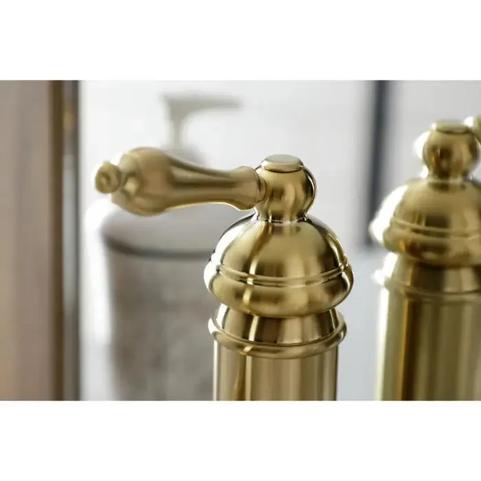 Kingston Brass American Classic KS7417ACL Single-Handle 1-Hole Deck Mount Bathroom Faucet with Brass Pop-Up