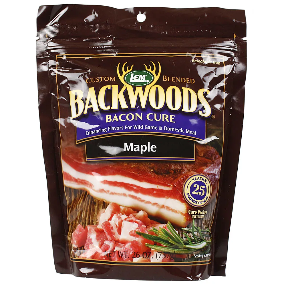 LEM 26 oz Backwoods Maple Bacon Cure Seasonings For 25 lbs of Meat 9134 1 Bag