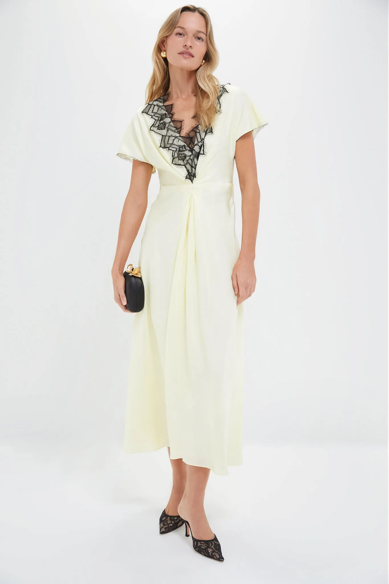 Lemon Zest Fringe Lace Dress