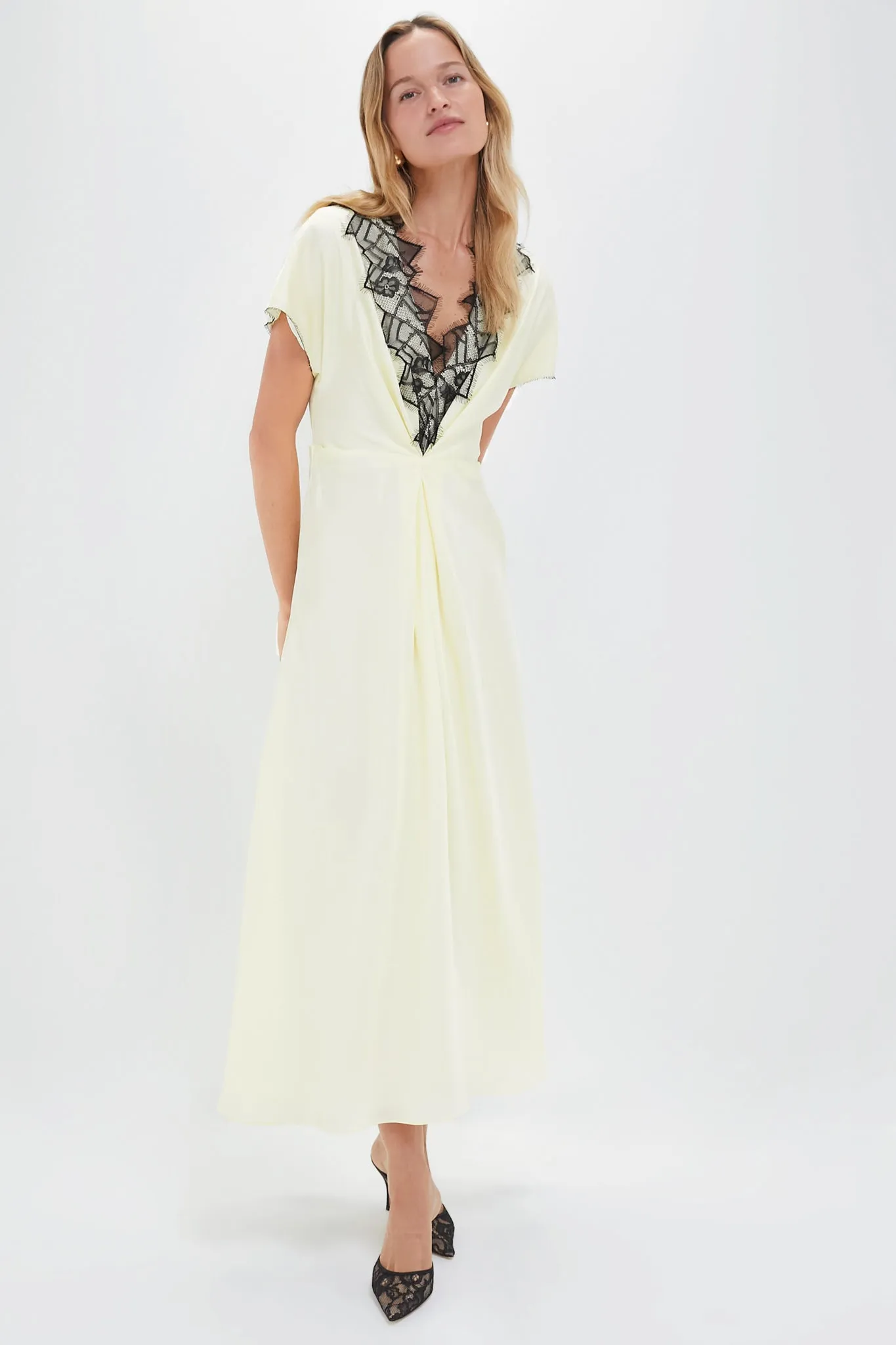 Lemon Zest Fringe Lace Dress