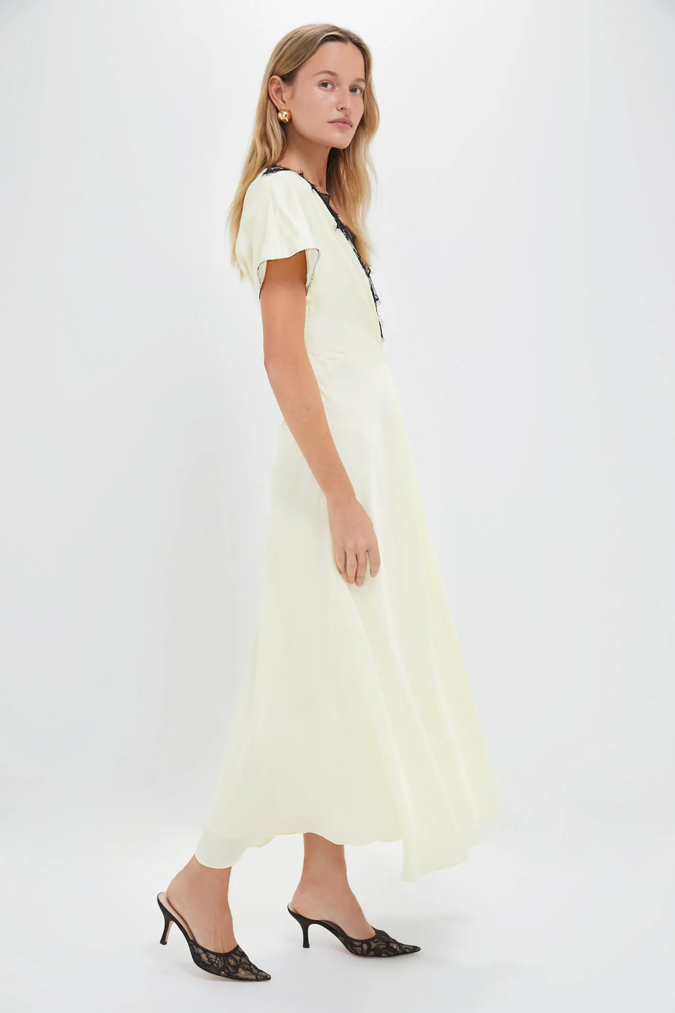 Lemon Zest Fringe Lace Dress