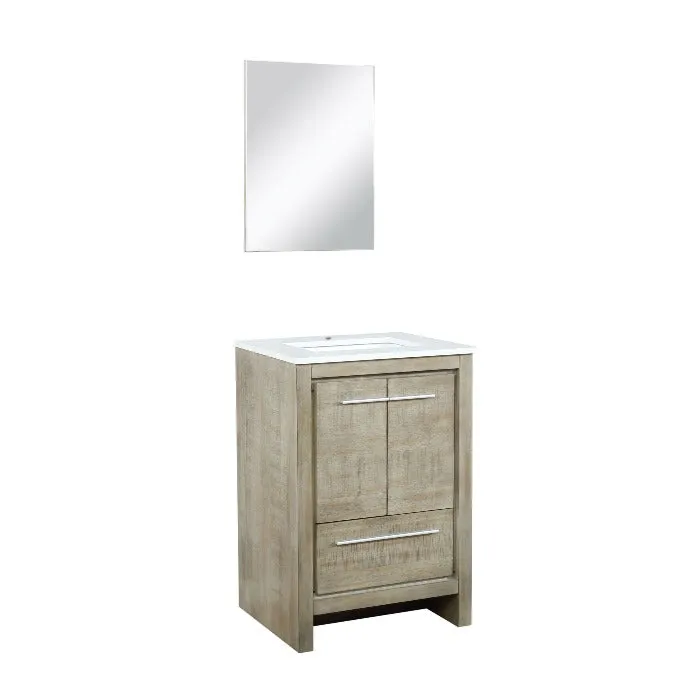 Lexora Contemporary Lafarre 24 Rustic Acacia Single Sink Bathroom Vanity | LLF24SKSOSM18