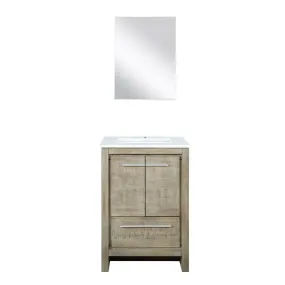 Lexora Contemporary Lafarre 24 Rustic Acacia Single Sink Bathroom Vanity | LLF24SKSOSM18