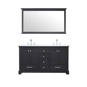 Lexora Dukes Transitional Espresso 60 Double Vanity Set | LD342260DGDSM58F