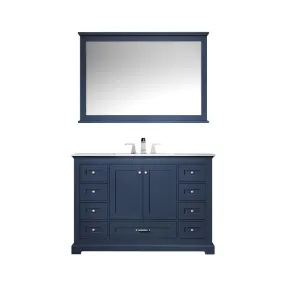 Lexora Dukes Transitional Navy Blue 48 Single Sink Vanity Set | LD342248SEDSM46F