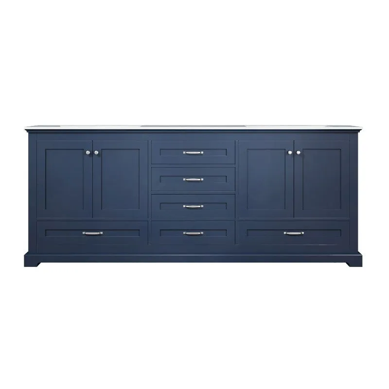 Lexora Dukes Transitional Navy Blue 80 Double Vanity | LD342280DEDS000