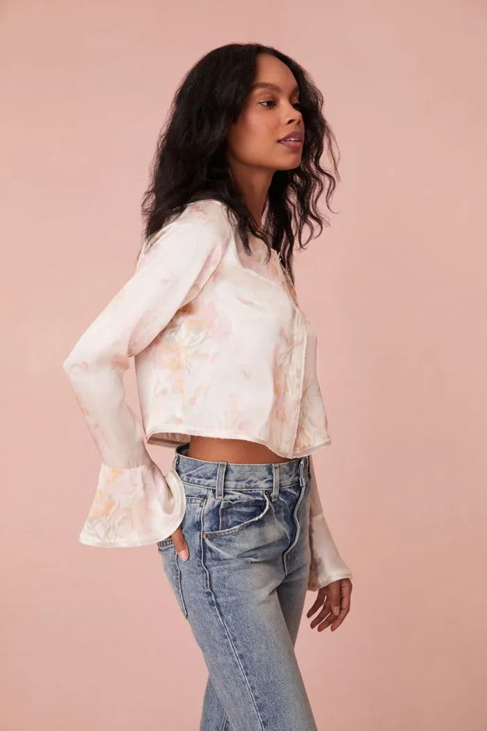 LYNDON FLORAL BELL SLEEVE TOP