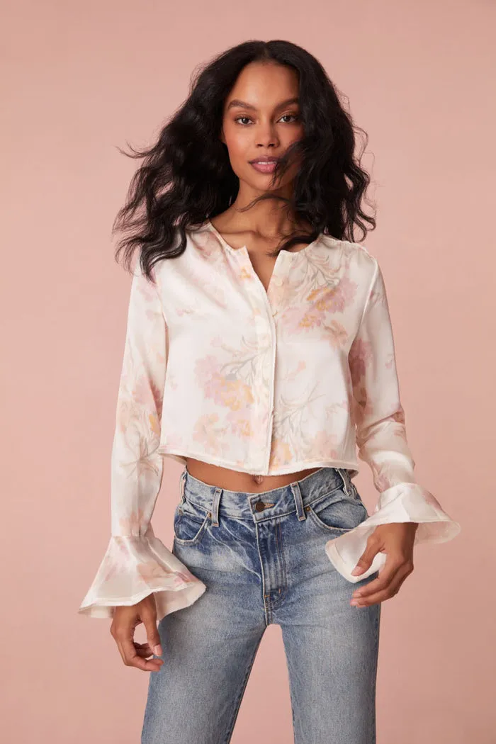 LYNDON FLORAL BELL SLEEVE TOP