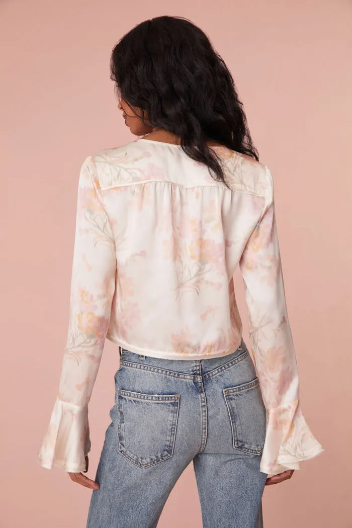 LYNDON FLORAL BELL SLEEVE TOP