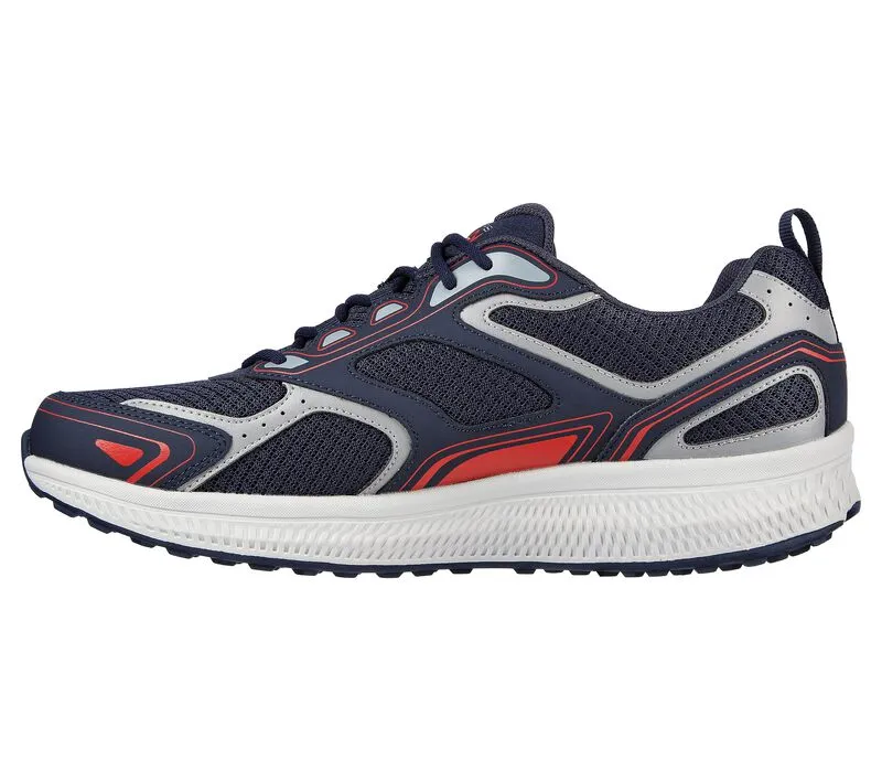 Men's Wide Fit Skechers 220034 Go Run Consistent Running Trainers - Navy/Red - Goga Mat