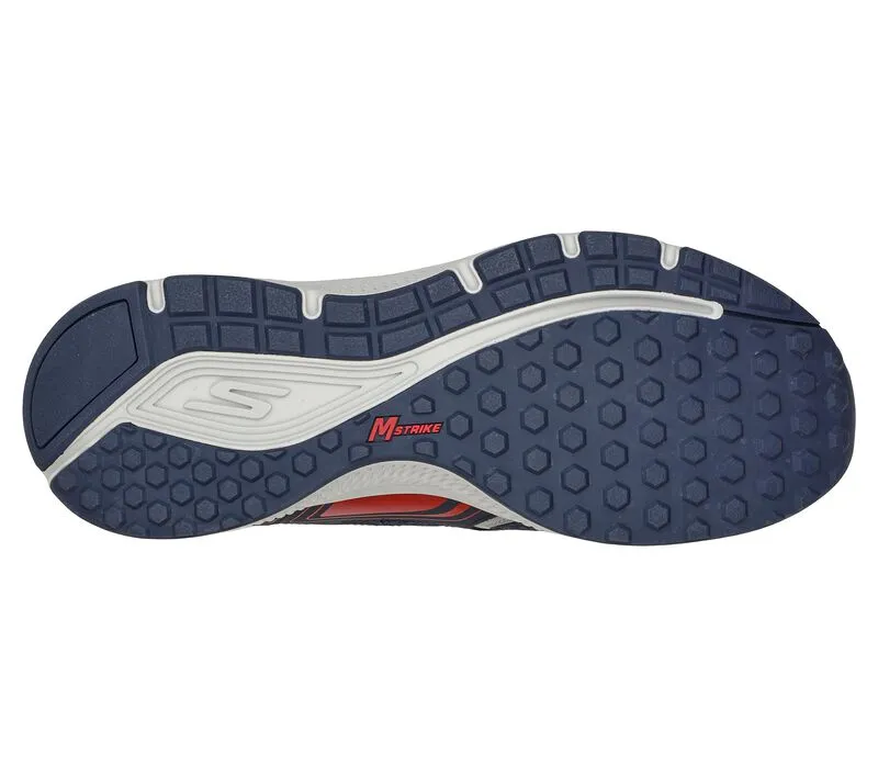 Men's Wide Fit Skechers 220034 Go Run Consistent Running Trainers - Navy/Red - Goga Mat